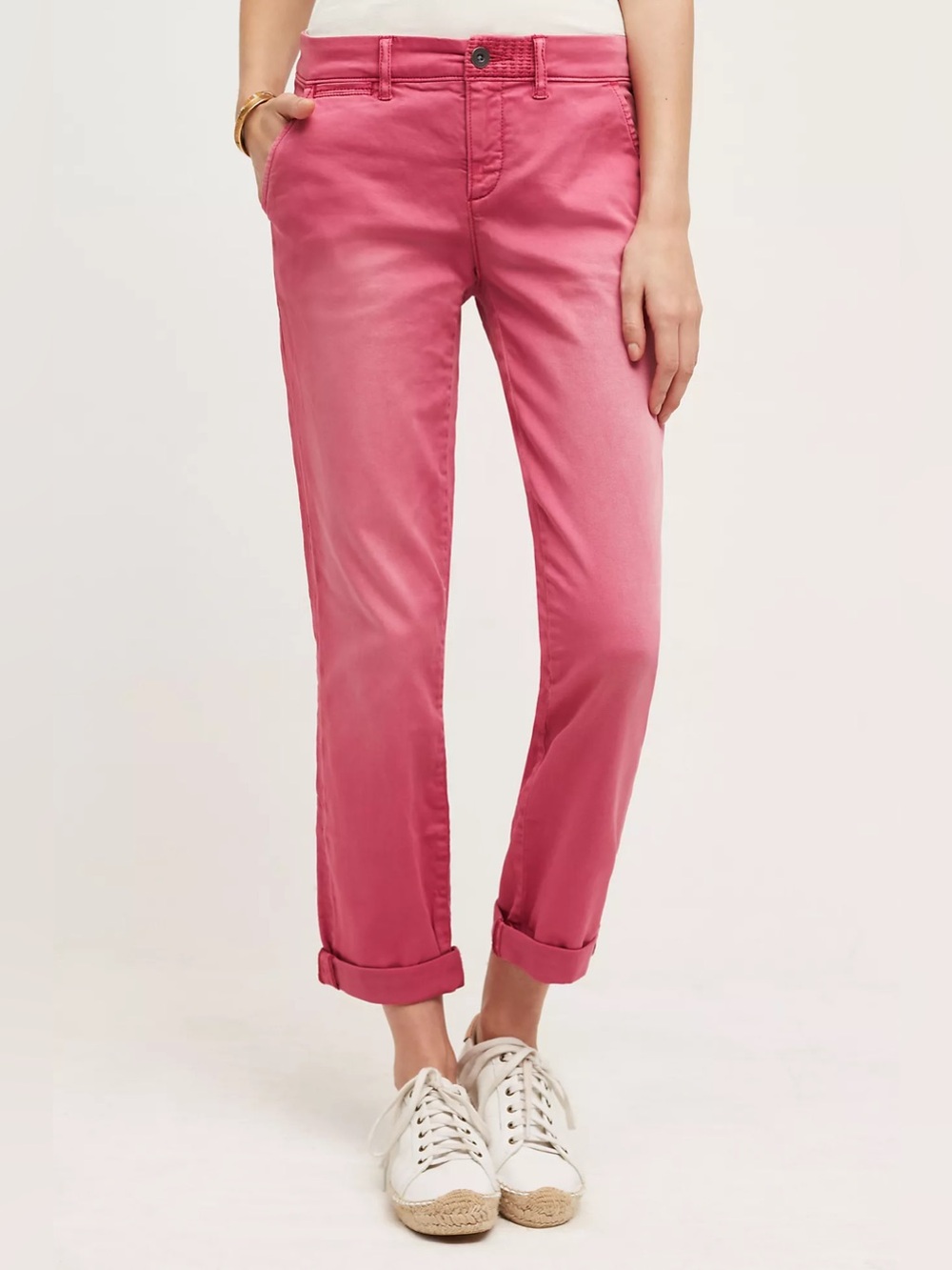 Pilcro Hyphen Low-Rise pink Chinos size 31